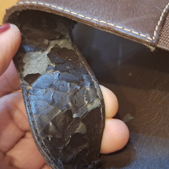 Clarks Slides Sandals 71095 Slip On Brown Leather Size 11 - Picture 10 of 11